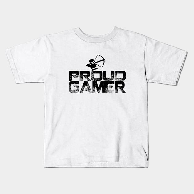 Proud gamer Kids T-Shirt by FUNEMPIRE